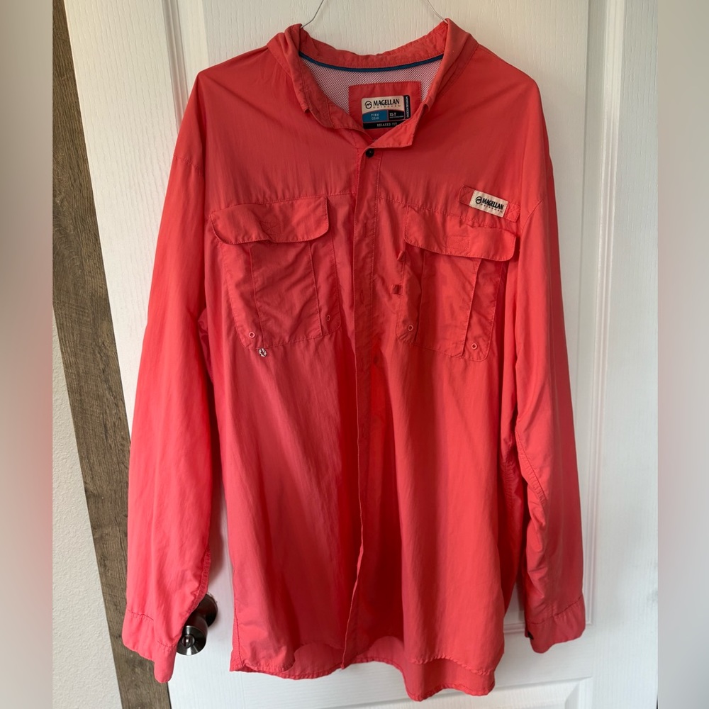 Magellan Men's Long Sleeve Fishing Shirt Laguna Madre Size X Large Tall